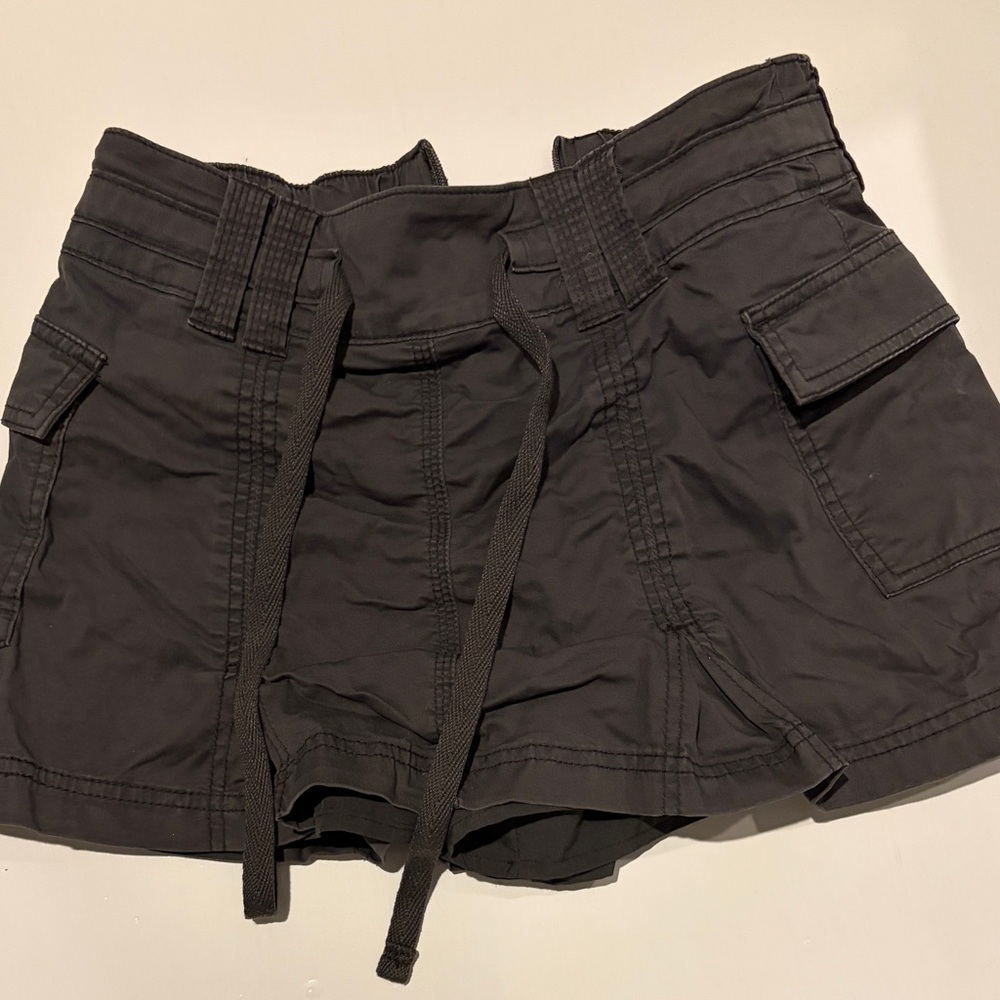Hollister Black Cargo Mini Skirt